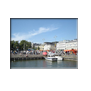 Blick auf den Markt am Hafen